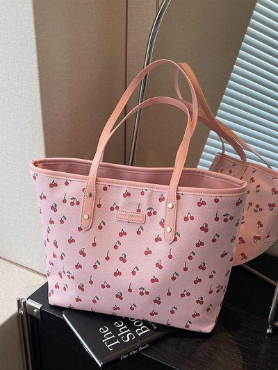 New Floral Pattern PU Tote Bag