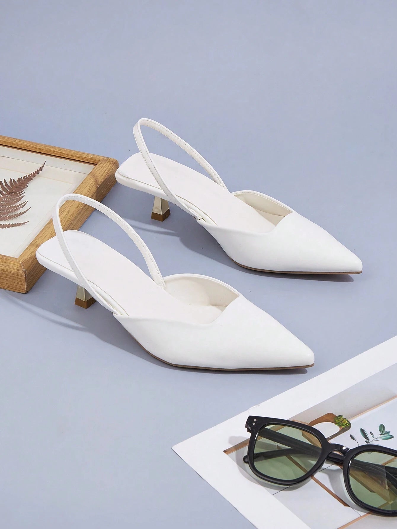 Women's Unique Cut-Out Slingback Heel Flats