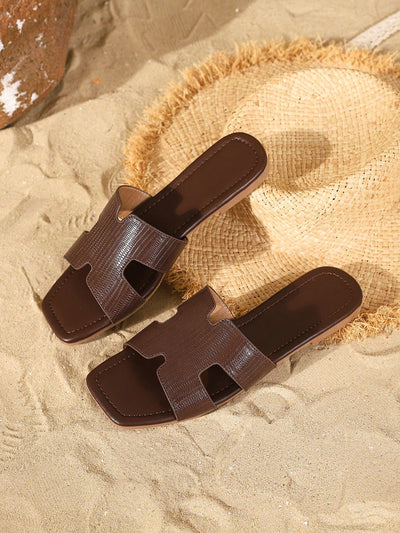 Women Square Toe Flat Sandals