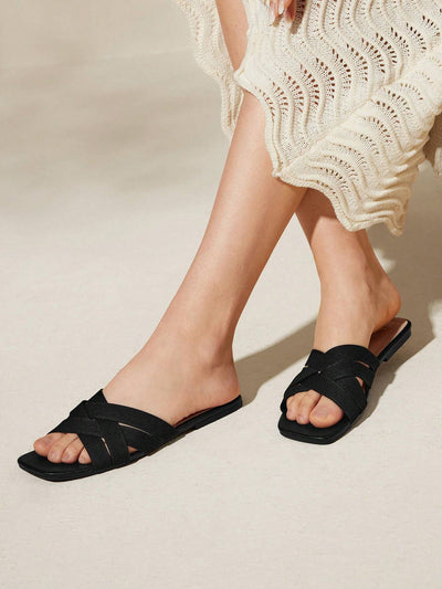 BASICS CUCCOO Casual Versatile Simple Flat Sandals