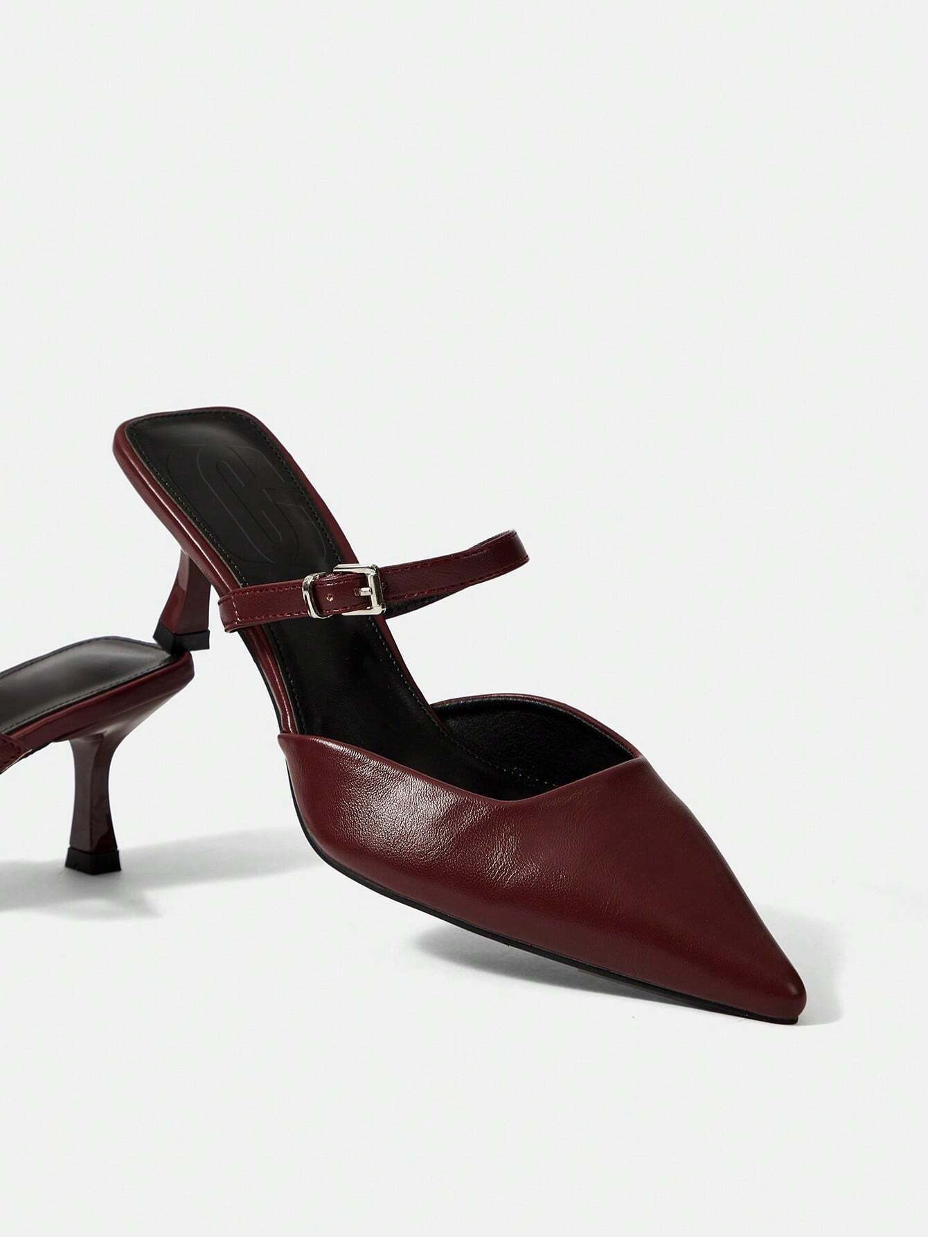 CUCCOO BIZCHIC Solid Color Pointed Toe Casual High Heels