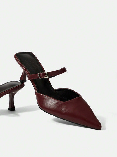 CUCCOO BIZCHIC Solid Color Pointed Toe Casual High Heels