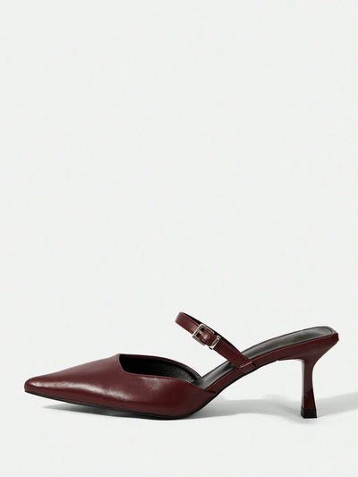 CUCCOO BIZCHIC Solid Color Pointed Toe Casual High Heels