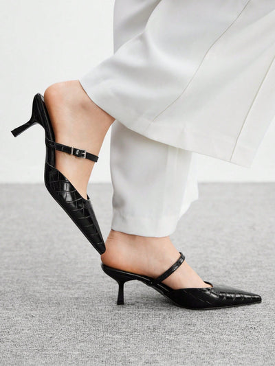 CUCCOO BIZCHIC Solid Color Pointed Toe Casual High Heels