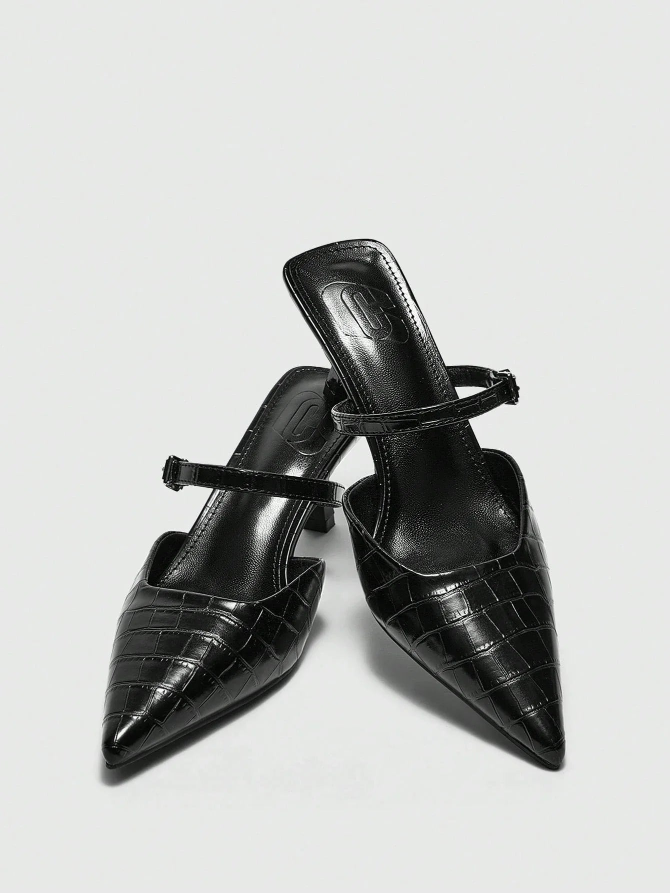 CUCCOO BIZCHIC Solid Color Pointed Toe Casual High Heels