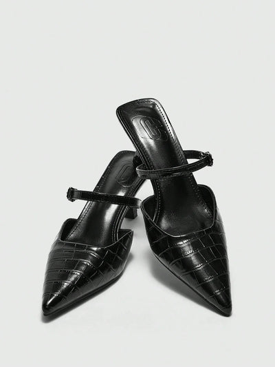CUCCOO BIZCHIC Solid Color Pointed Toe Casual High Heels