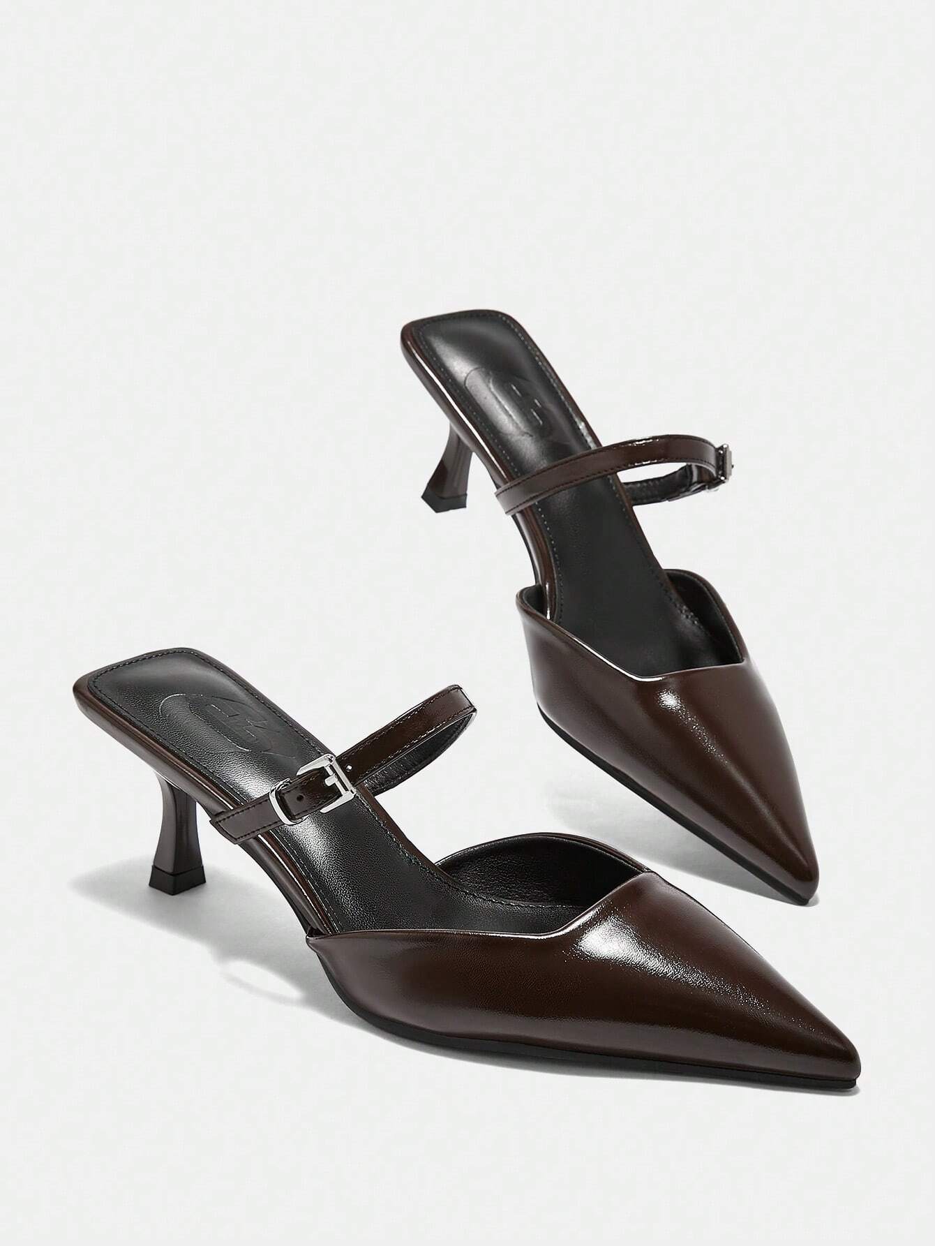 CUCCOO BIZCHIC Solid Color Pointed Toe Casual High Heels