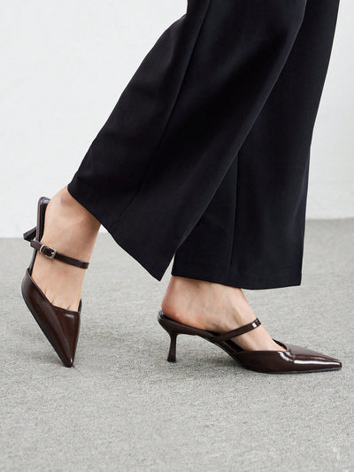 CUCCOO BIZCHIC Solid Color Pointed Toe Casual High Heels