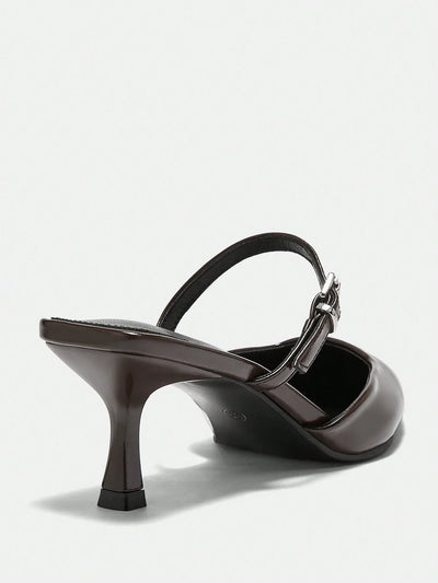 CUCCOO BIZCHIC Solid Color Pointed Toe Casual High Heels