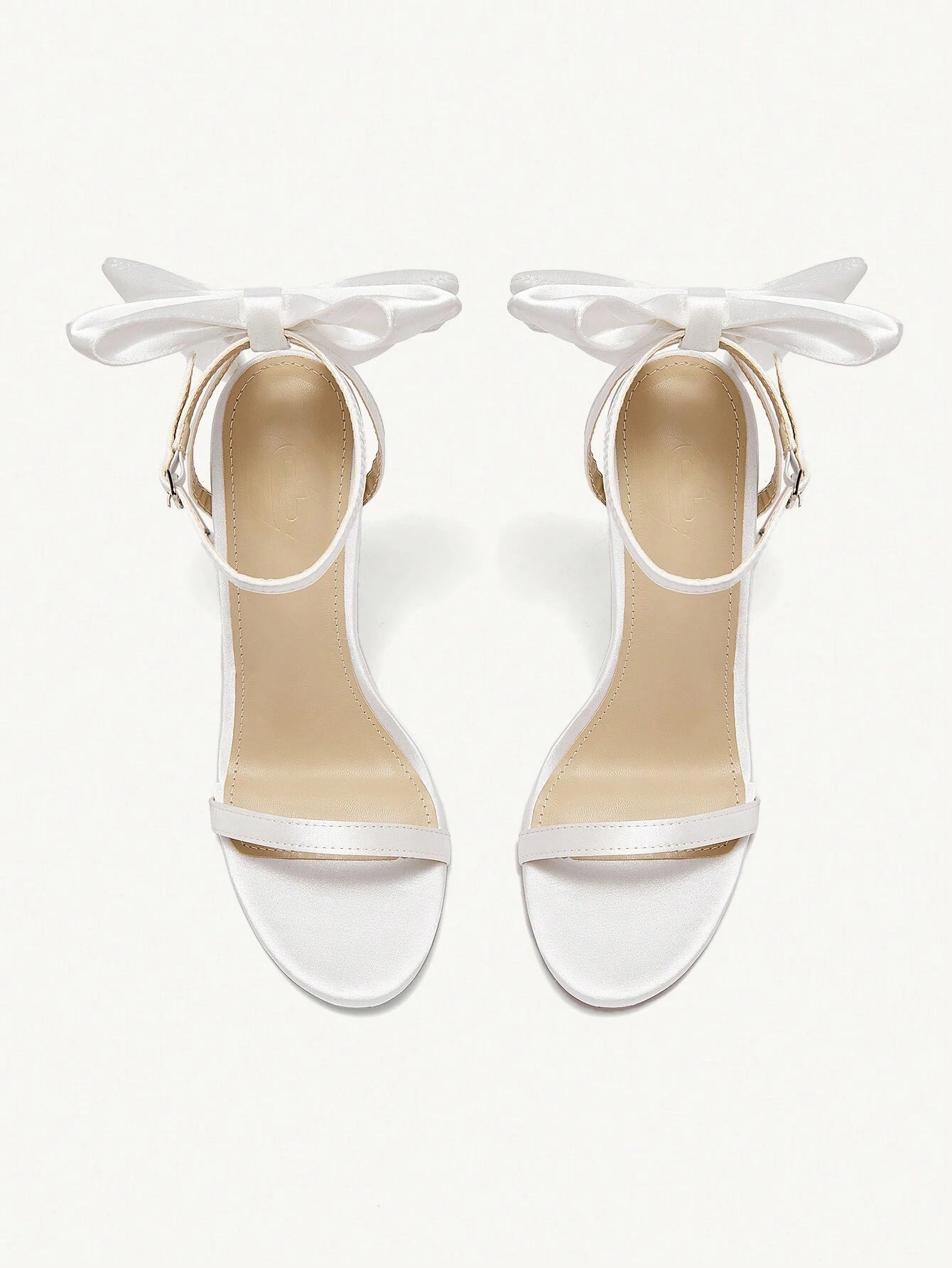 CUCCOO CHICEST Elegant Solid Color Bow Decor High Heel Sandals