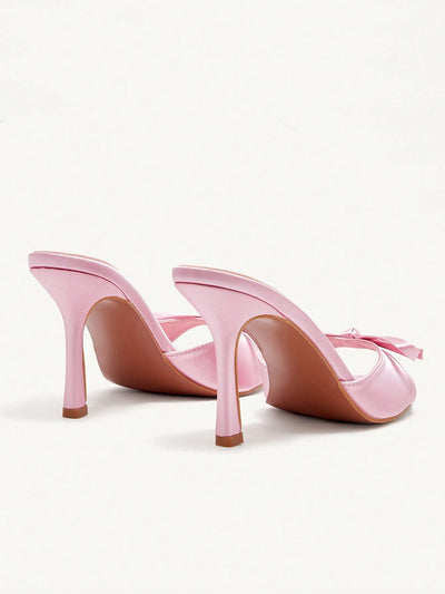 CUCCOO CHICEST PU Women's Closed Toe High Heel Mules
