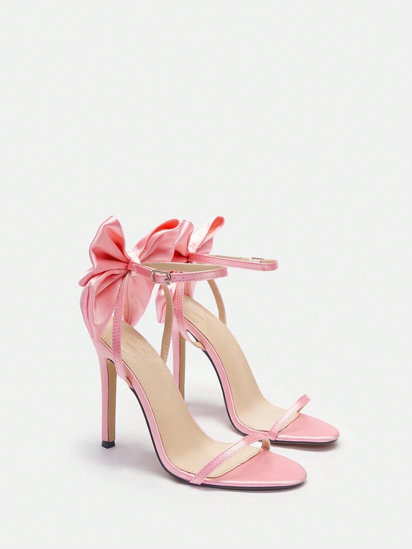 CUCCOO CHICEST Elegant Solid Color Bow Decor High Heel Sandals