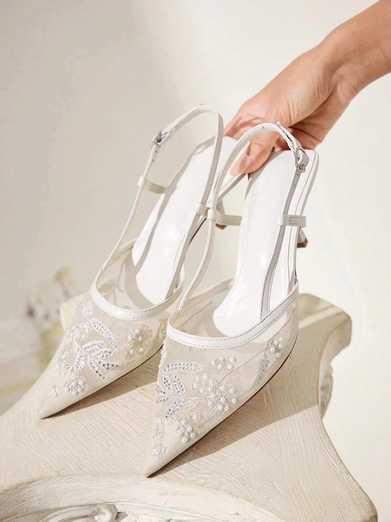 Women's Mid Heel Pointed Toe Stiletto Party Pumps