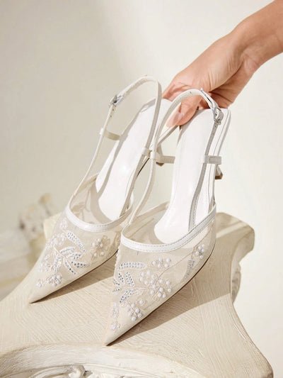 Women's Mid Heel Pointed Toe Stiletto Party Pumps