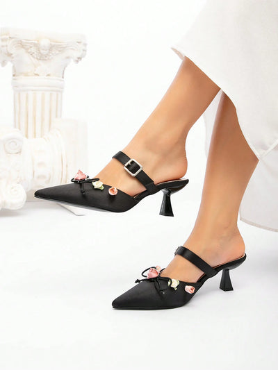 CHICEST Elegant Floral High Heels