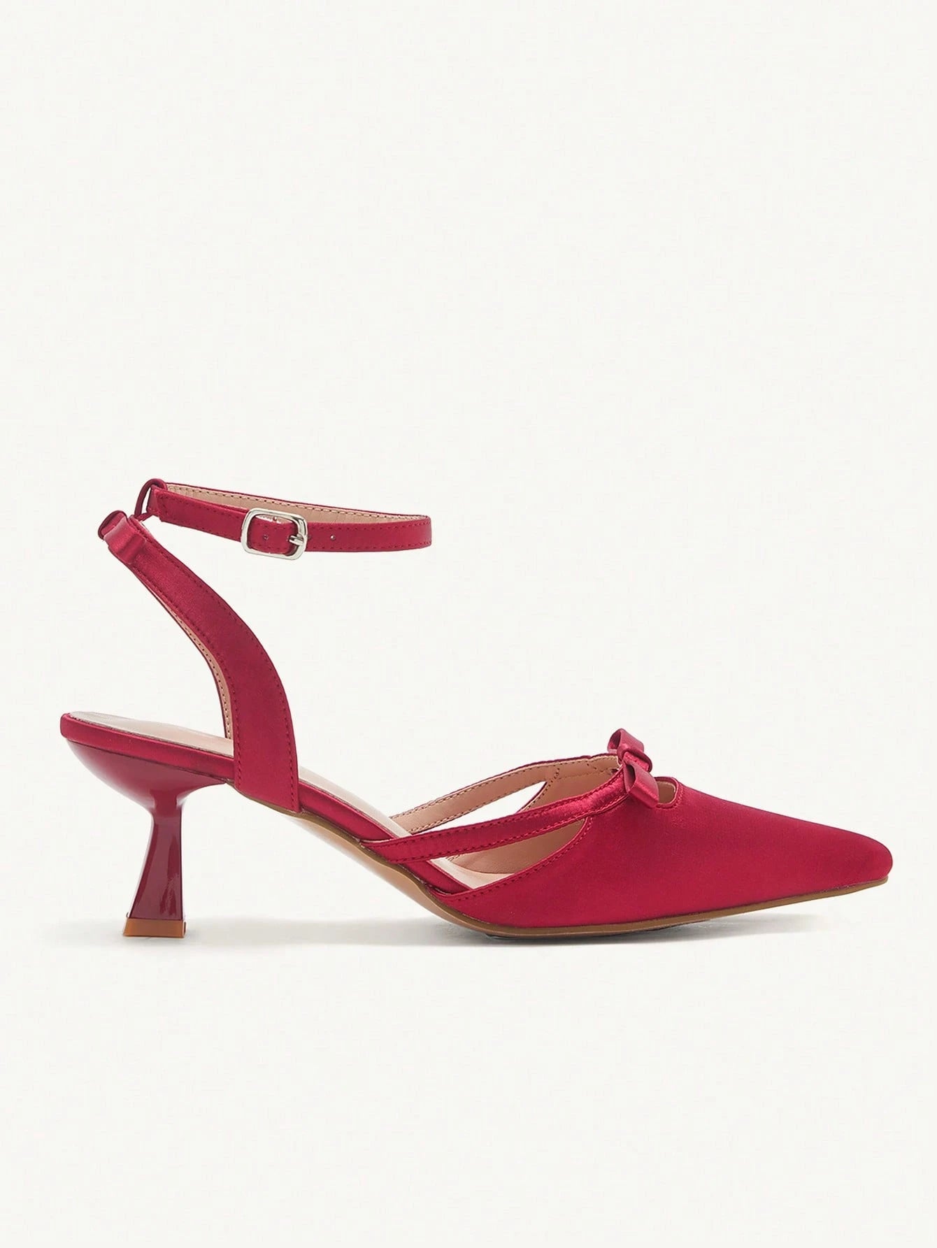 Women's Pointed Toe High Heels With Thin Heels And Bowknot Decoration