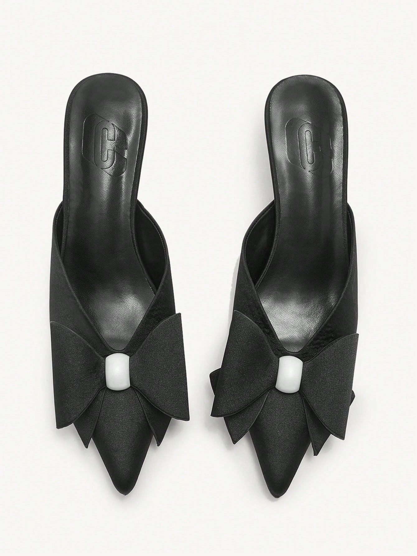 Women's Pointed Toe Back Strap Bow High Heel Pumps