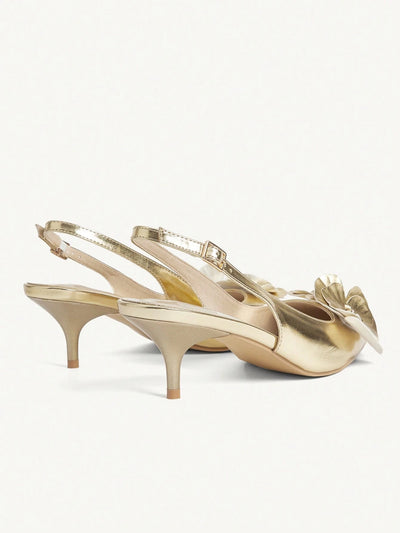 Women's Fashion Elegant 3D Floral Decor Pointed Toe High Heel Pumps