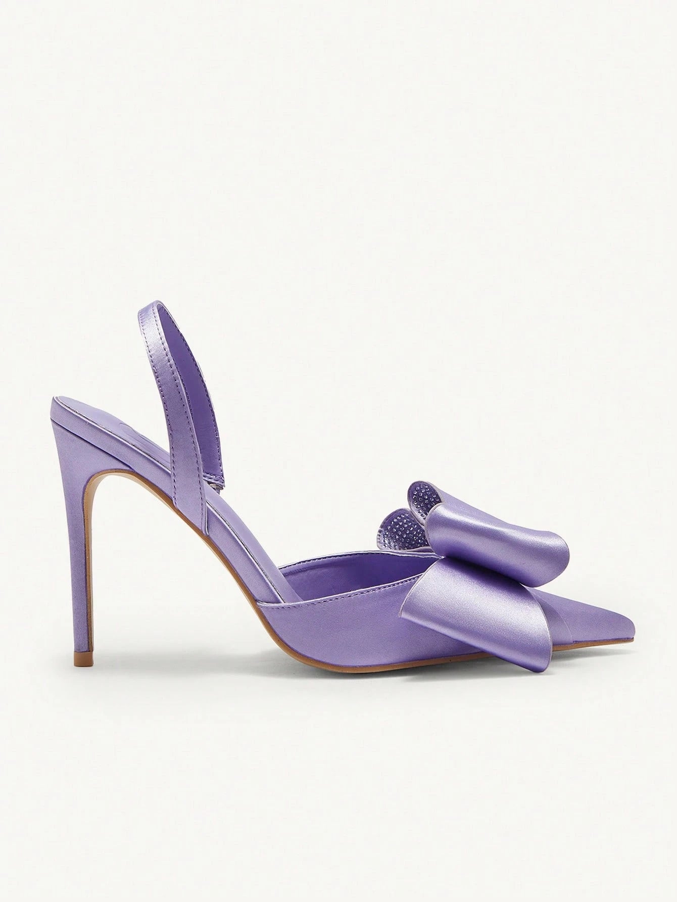 Women's Pointed Toe Back Strap Bow High Heel Pumps