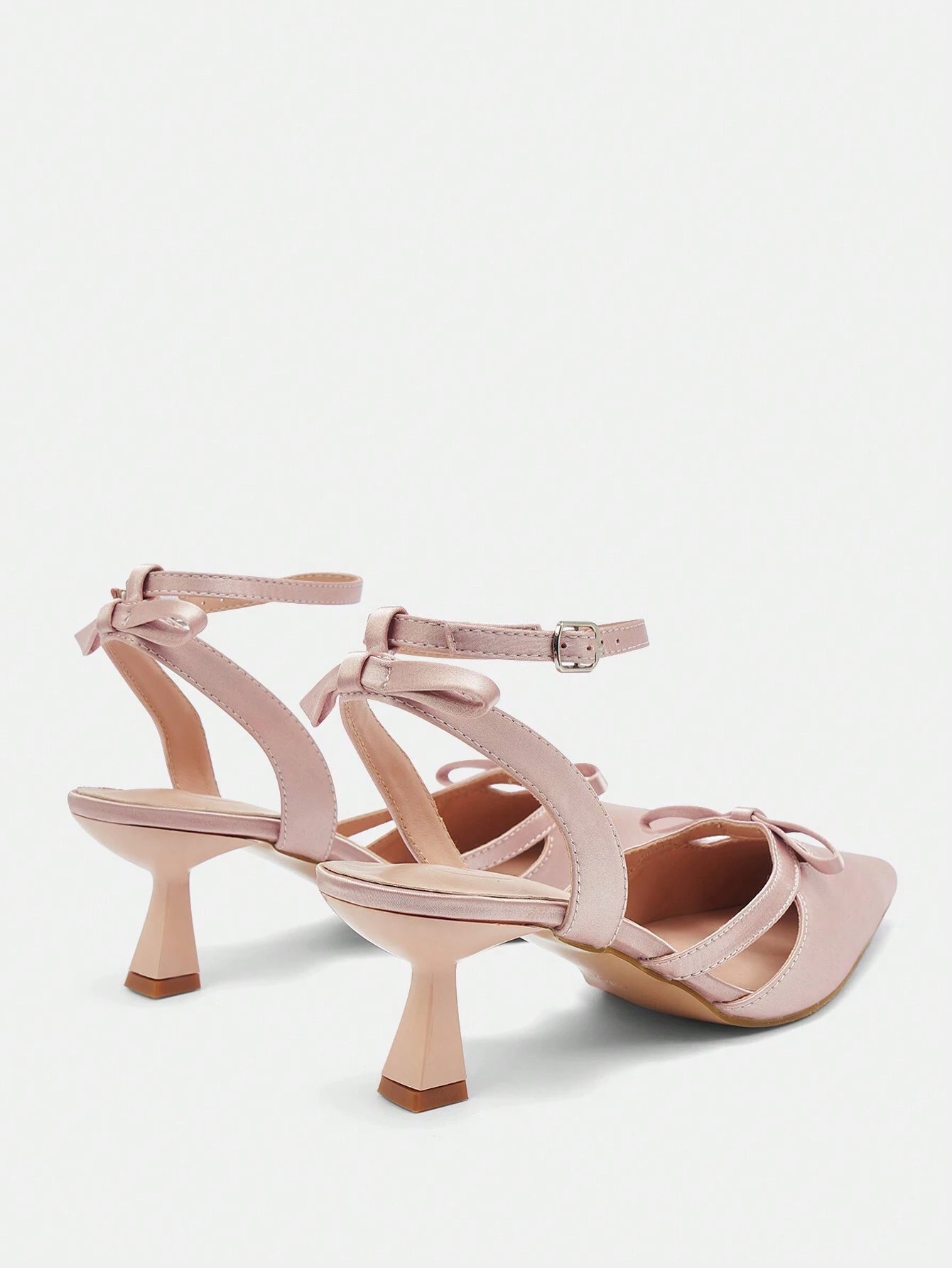 Women's Pointed Toe High Heels With Thin Heels And Bowknot Decoration