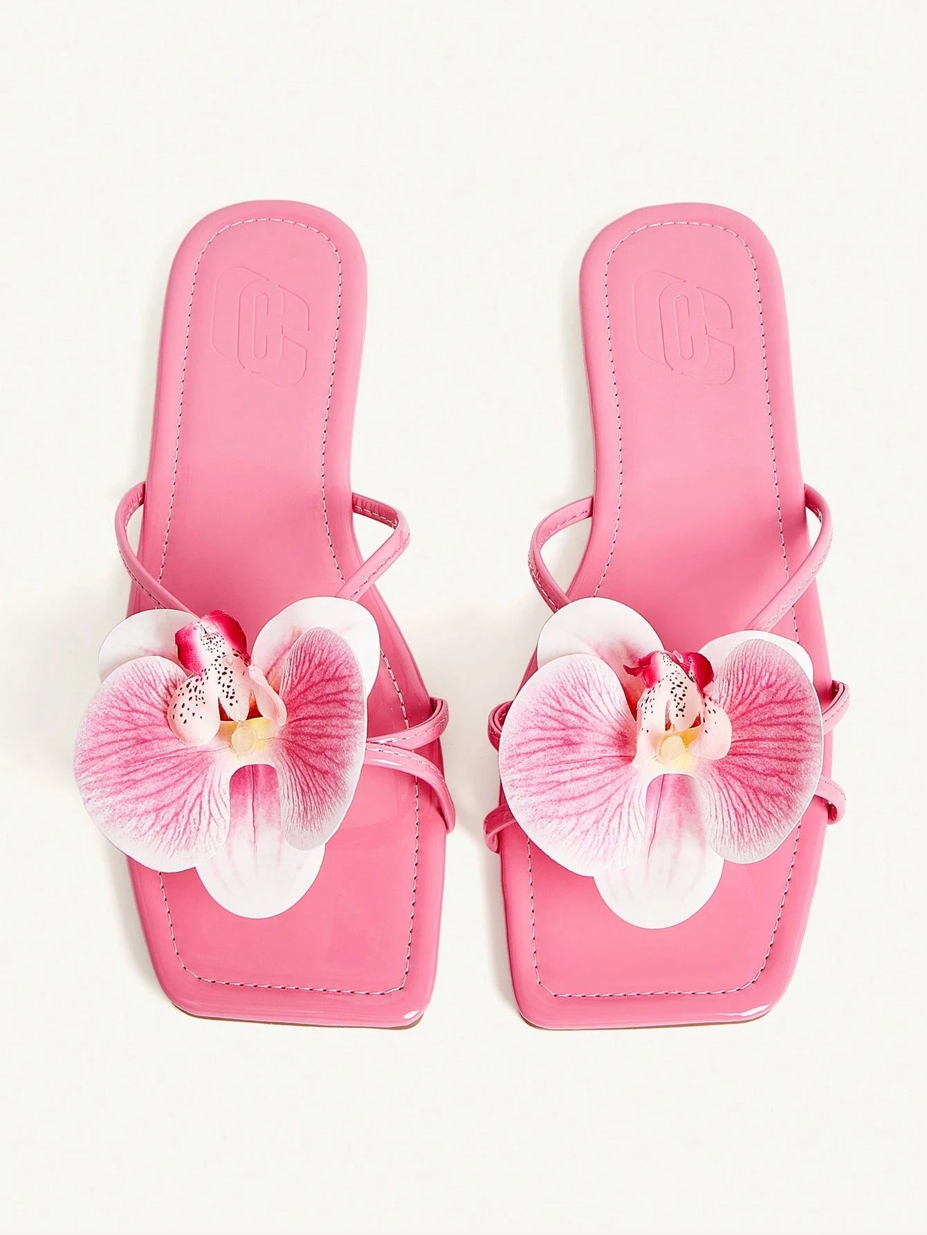 CHICEST Women's Red Fashion Metal Buckle Flat Sandals