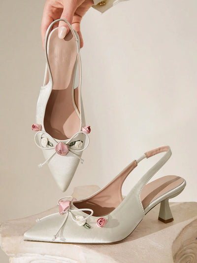 CHICEST Elegant Floral High Heels