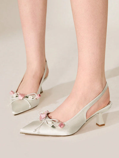 CHICEST Elegant Floral High Heels