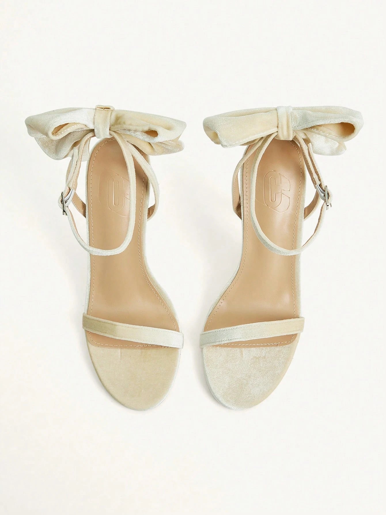 CUCCOO CHICEST Elegant Solid Color Bow Decor High Heel Sandals