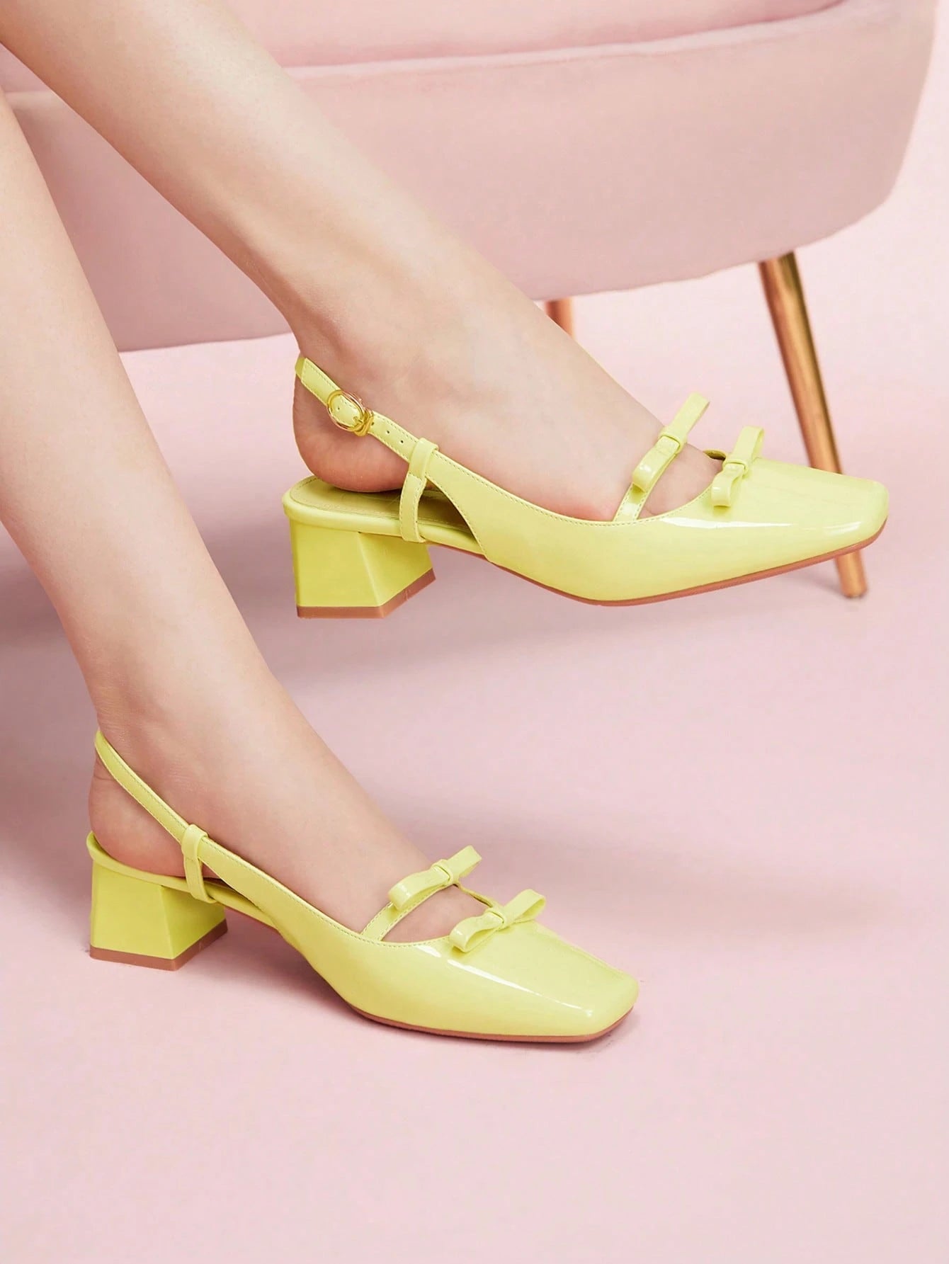 DOLLMOD New Design French Back Open Retro Mary Jane Bow Knot Platform High Heel