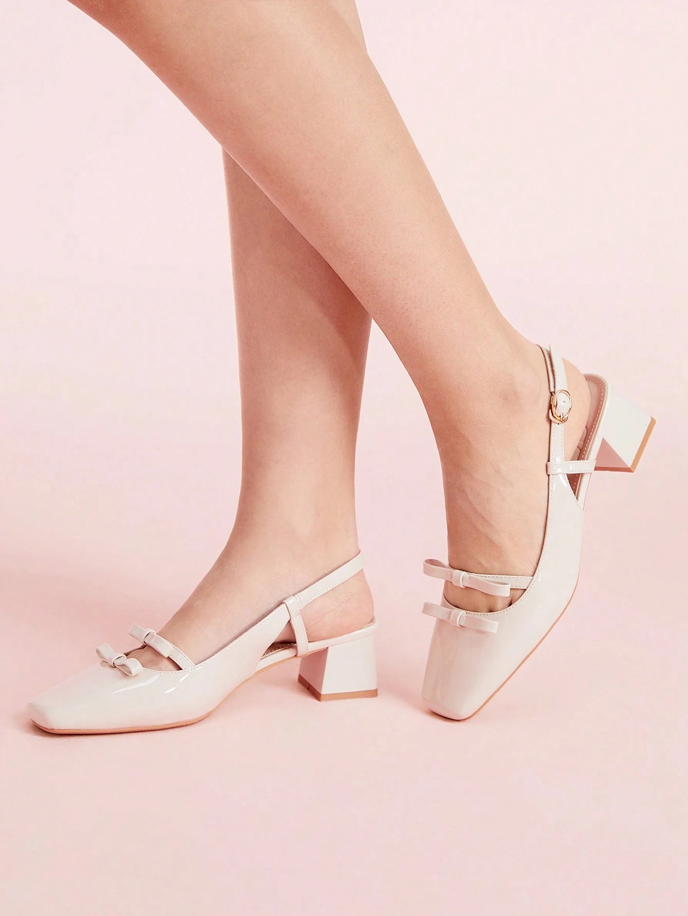 DOLLMOD New Design French Back Open Retro Mary Jane Bow Knot Platform High Heel