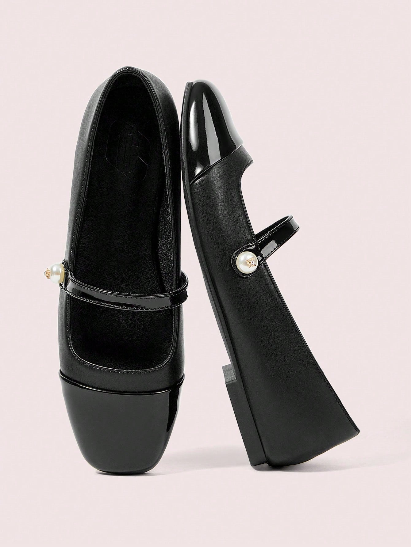 DOLLMOD Women's Double Buckle Design Casual Fashion Flat Loafers