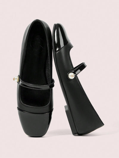 DOLLMOD Women's Double Buckle Design Casual Fashion Flat Loafers