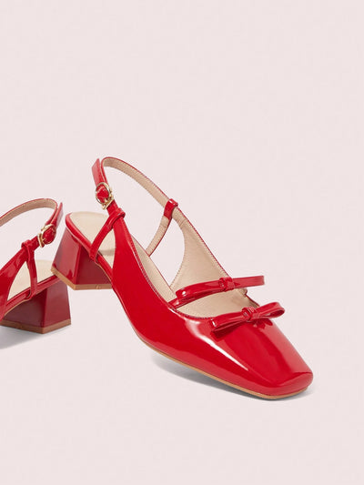 DOLLMOD New Design French Back Open Retro Mary Jane Bow Knot Platform High Heel