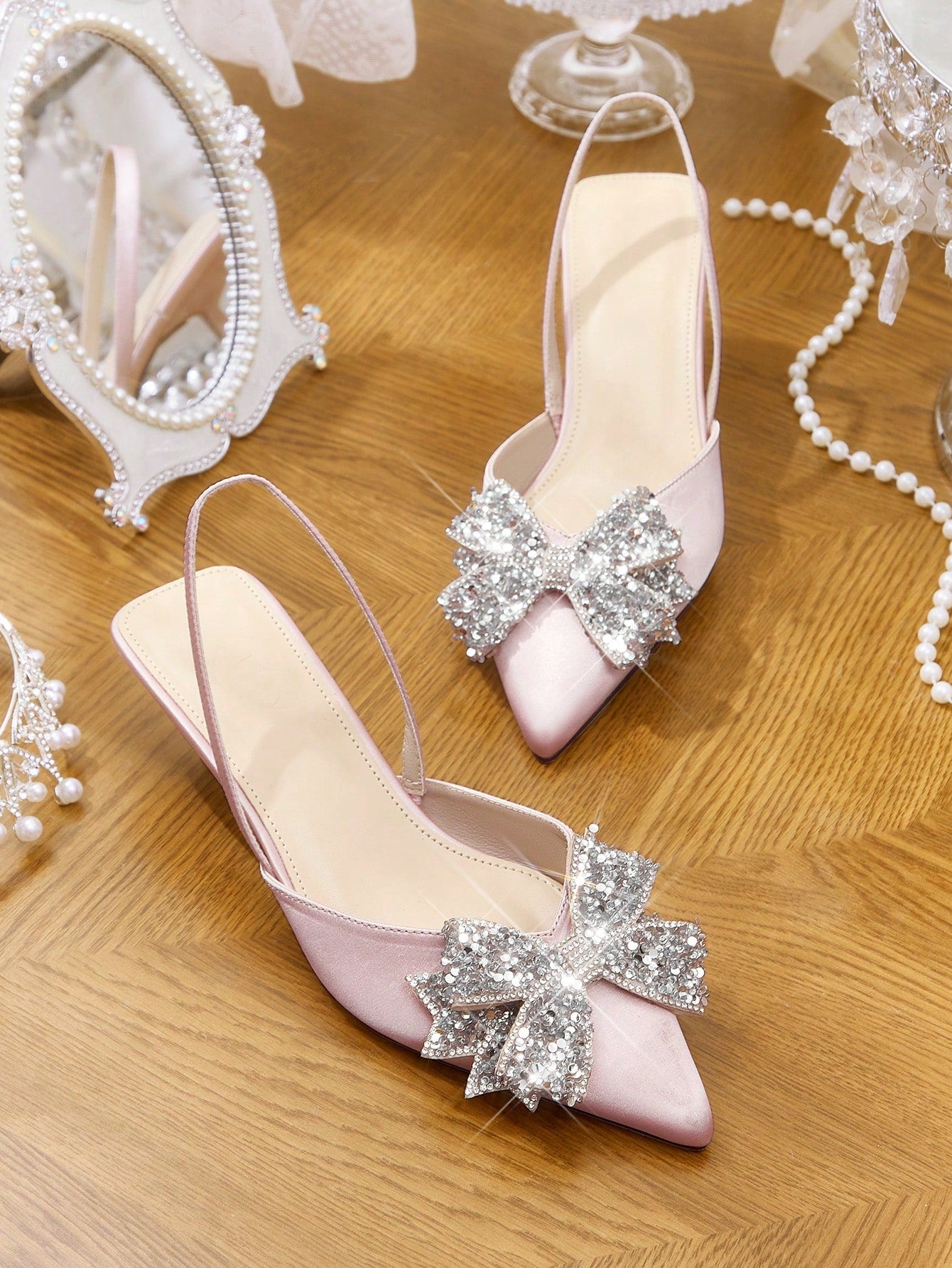 CHICEST Women's V-Cut Milky White Low Vamp Cross Strap Elegant Pointed Toe Ankle High Heel
