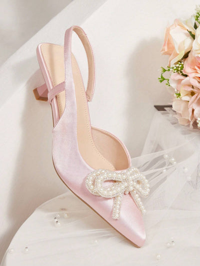CHICEST Women's V-Cut Milky White Low Vamp Cross Strap Elegant Pointed Toe Ankle High Heel