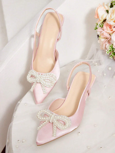 CHICEST Women's V-Cut Milky White Low Vamp Cross Strap Elegant Pointed Toe Ankle High Heel