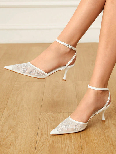 Women's Mid Heel Pointed Toe Stiletto Party Pumps