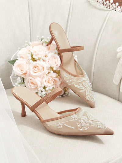 Women's Mid Heel Pointed Toe Stiletto Party Pumps