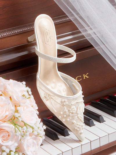 Women's Mid Heel Pointed Toe Stiletto Party Pumps
