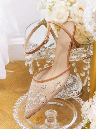 Women's Mid Heel Pointed Toe Stiletto Party Pumps