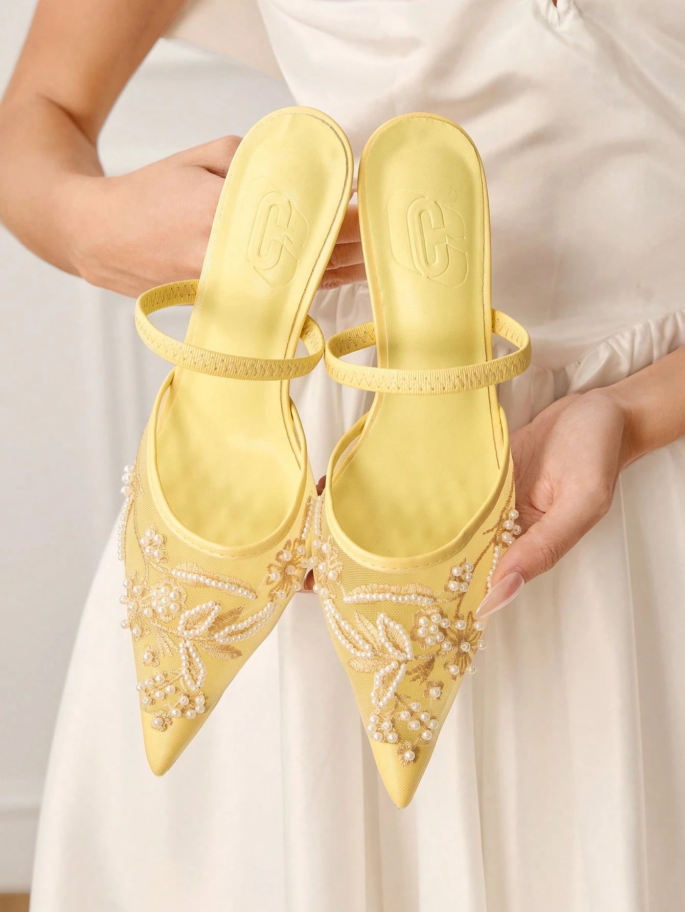 Women's Mid Heel Pointed Toe Stiletto Party Pumps