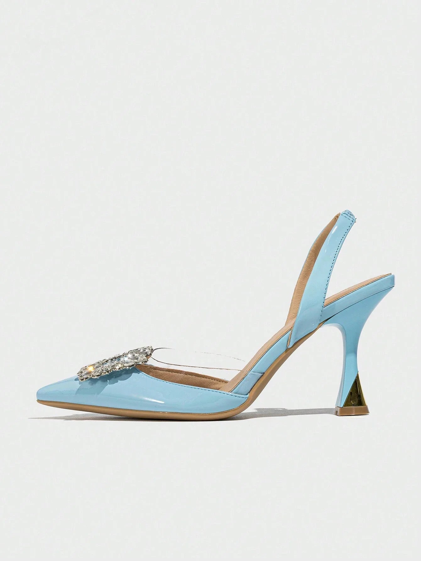 Women's Pointed Toe High Heels With Rhinestone Decoration