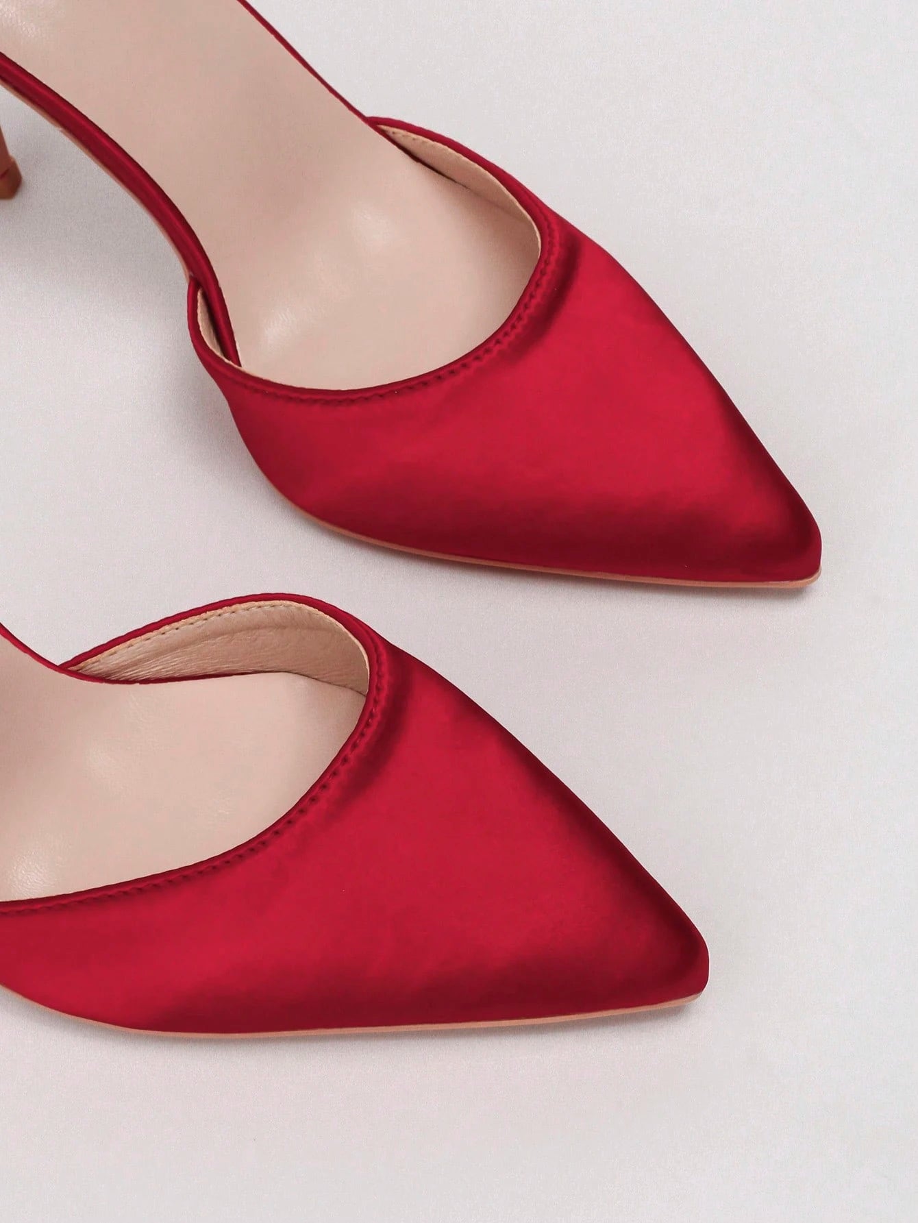 Women Rhinestone & Flower Decor Point Toe Stiletto Heeled Pumps