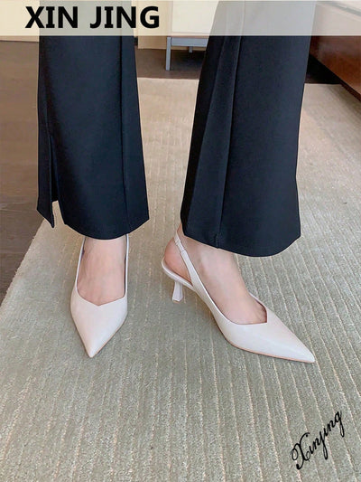 Ladies Backless Slip-On Pumps