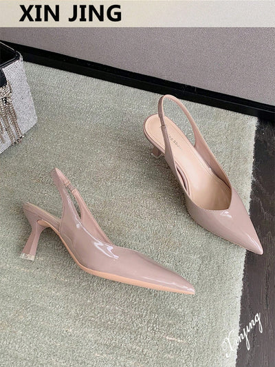Ladies Backless Slip-On Pumps