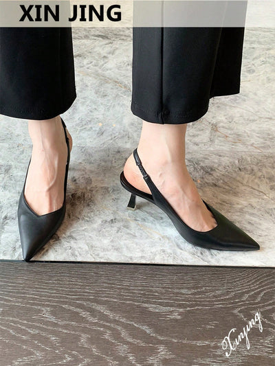Ladies Backless Slip-On Pumps