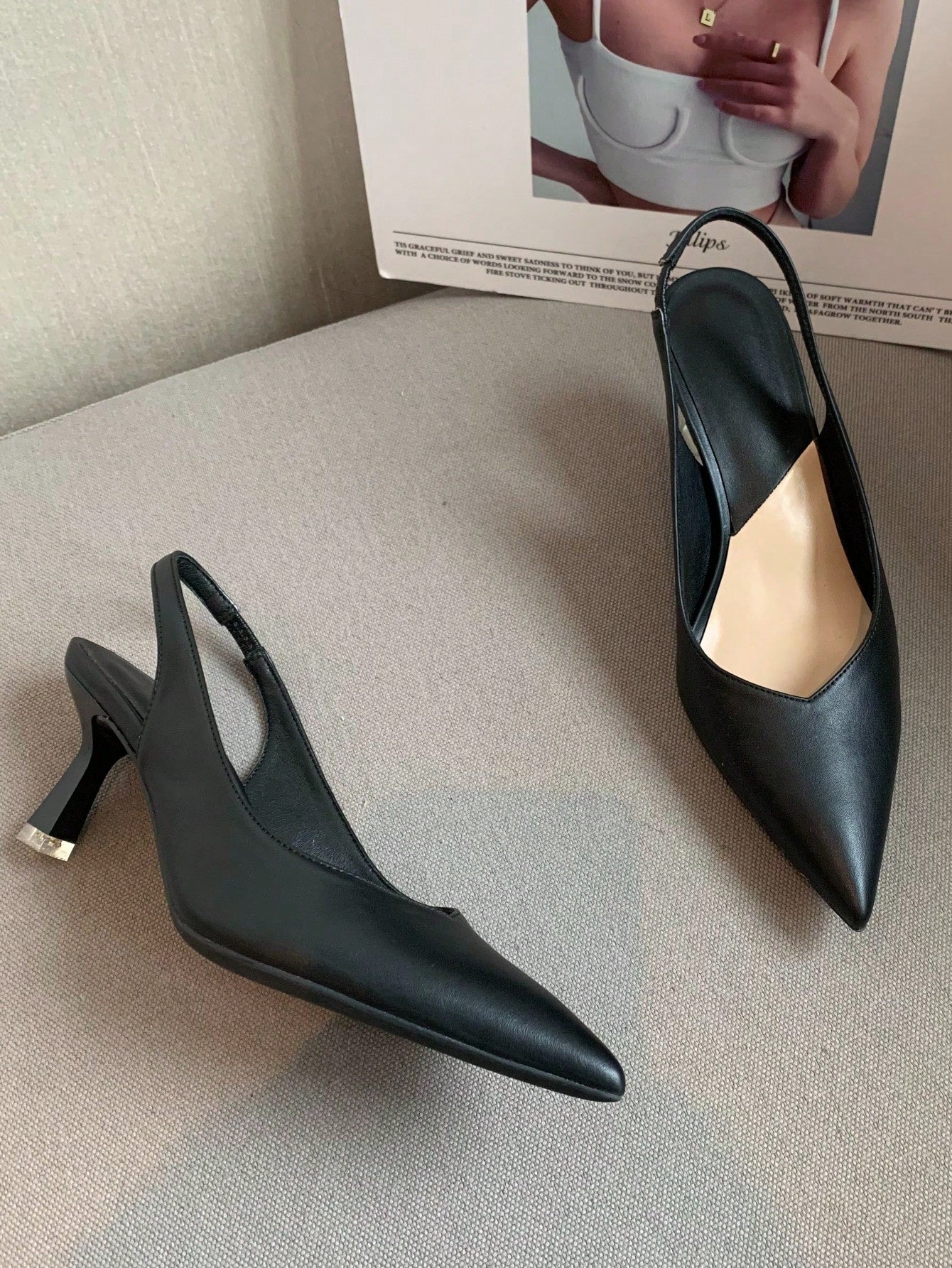 Ladies Backless Slip-On Pumps