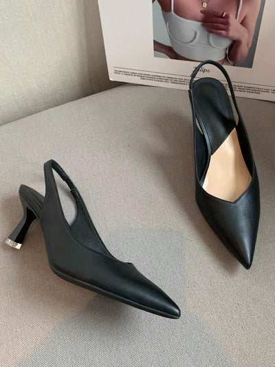 Ladies Backless Slip-On Pumps