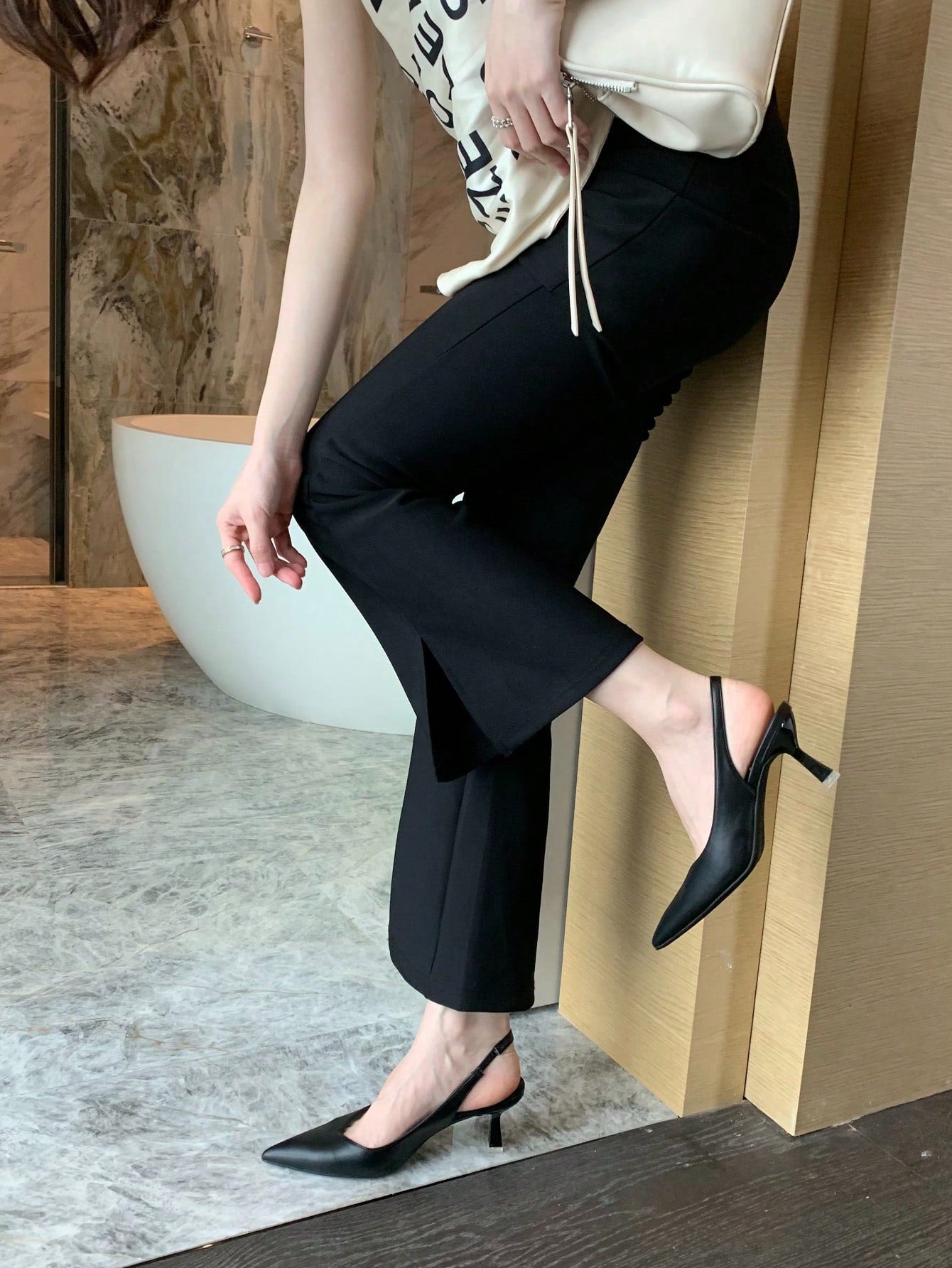 Ladies Backless Slip-On Pumps