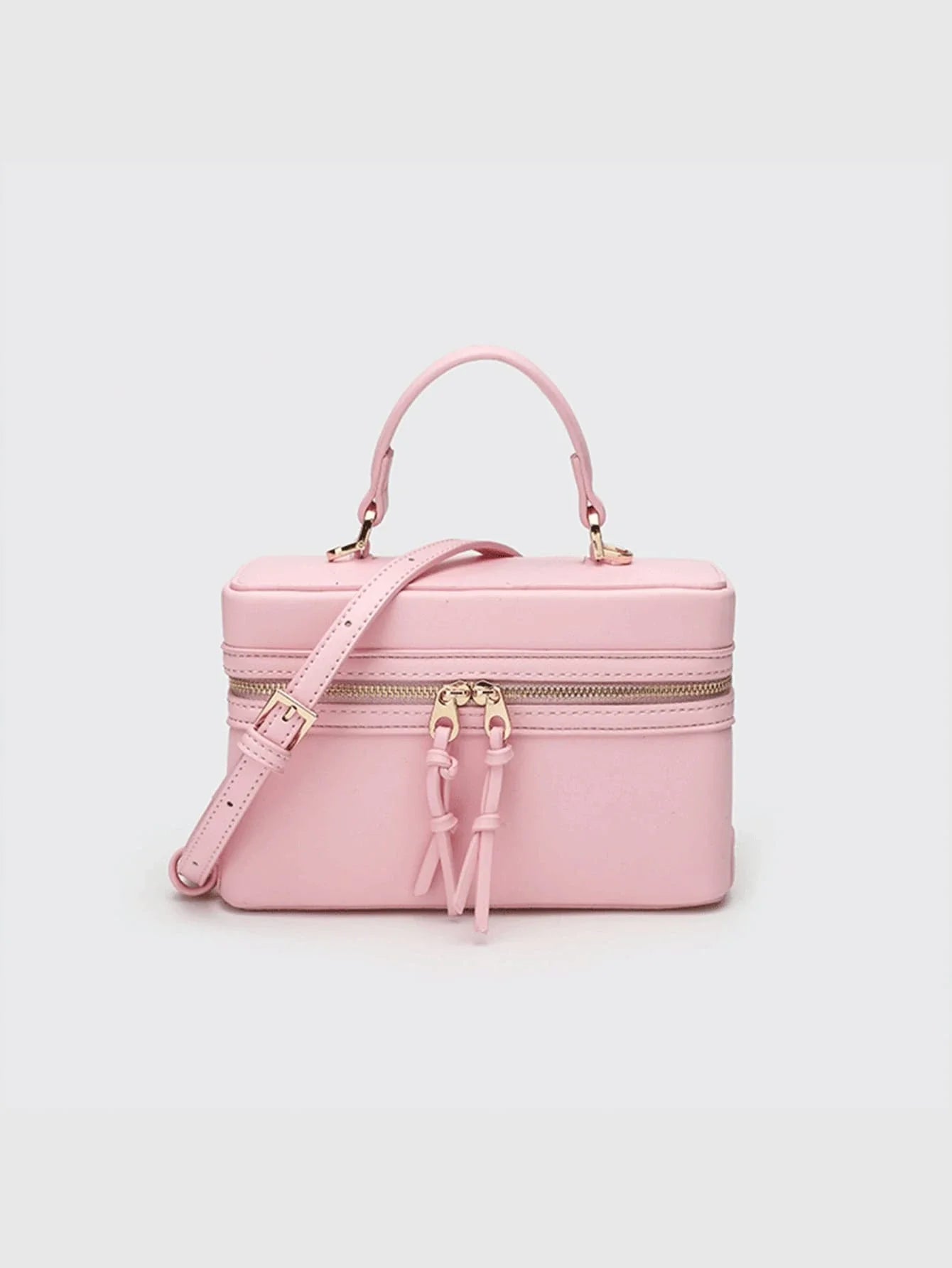 Fashionable Hard-Sided Blue Square Handbag, With Dual Shoulder Straps